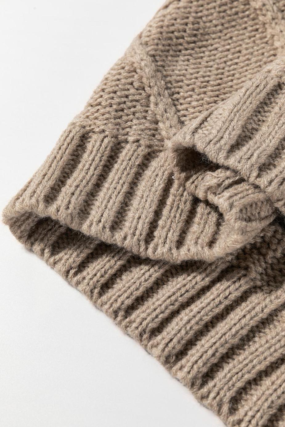 Knit Tops | Simply Taupe Satin Bowknot Cable Knit Top - Women