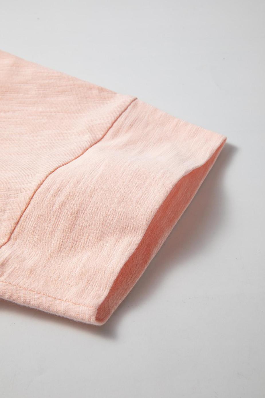 Long Sleeve Tops | Pink Patchwork 60S Flower V Neck Bracelet Sleeve Oversized Top - Women