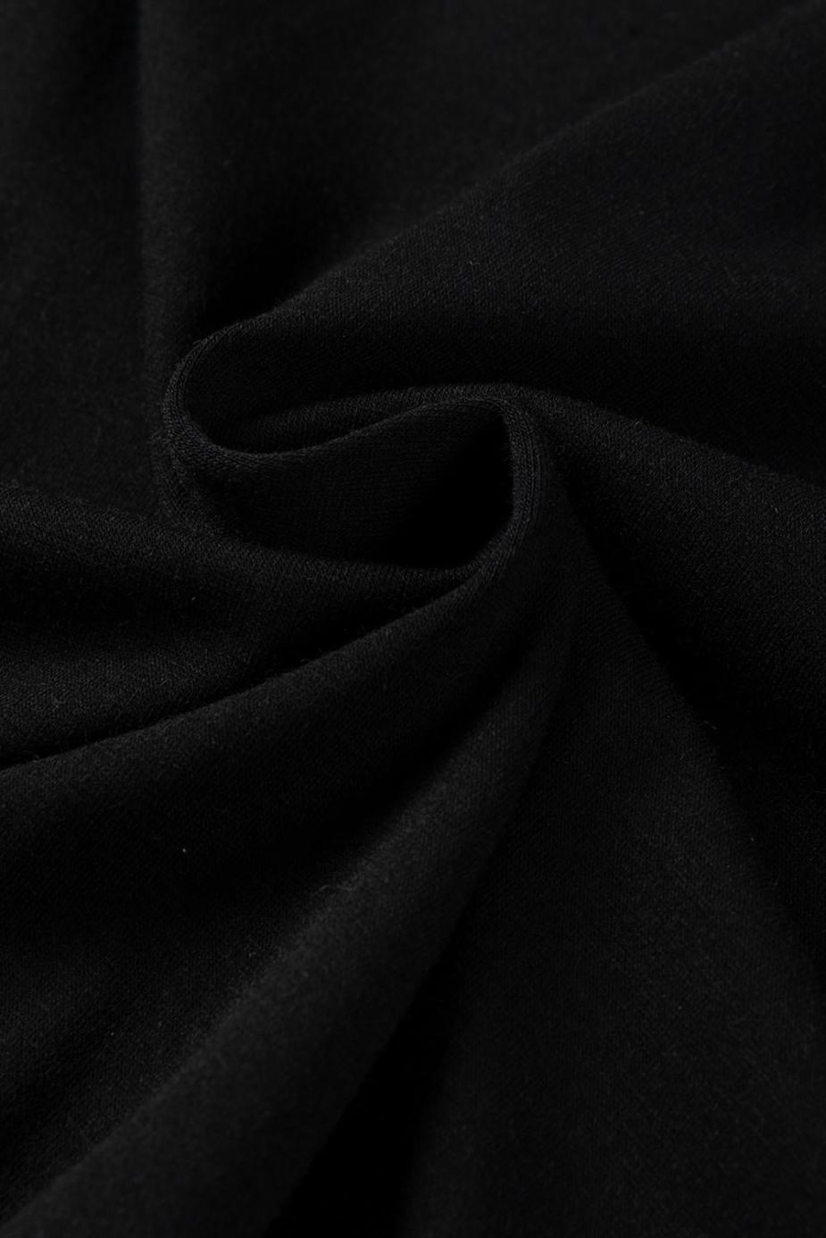 Sleeveless Tops | Black Pleated Round Neck Sleeveless Top - Women