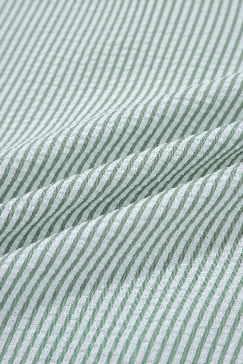 Sleeveless Tops | Green Stripe Lace Detail Crinkle Sleeveless Blouse - Women