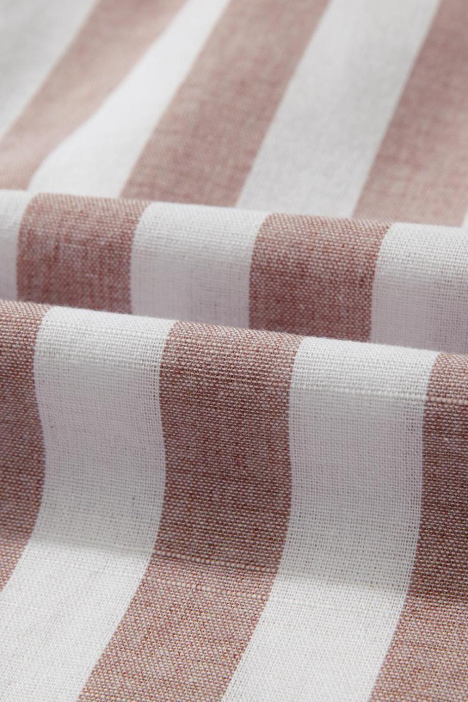 Sleeveless Tops | Khaki Striped Casual Button Down Sleeveless Shirt - Women