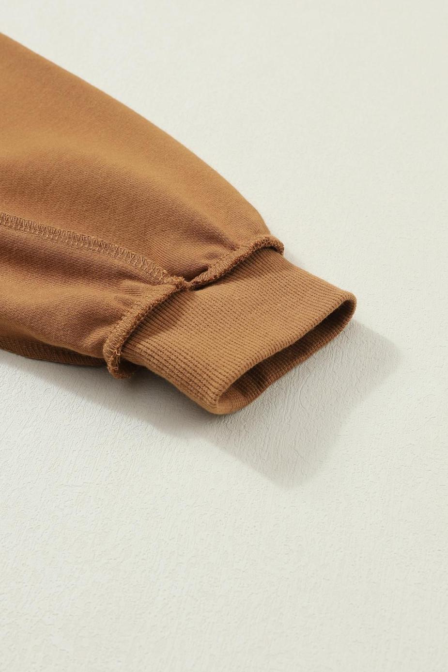 Sweatshirts & Hoodies | Chestnut Slouchy Drop Shoulder Henley Sweatshirt - Women