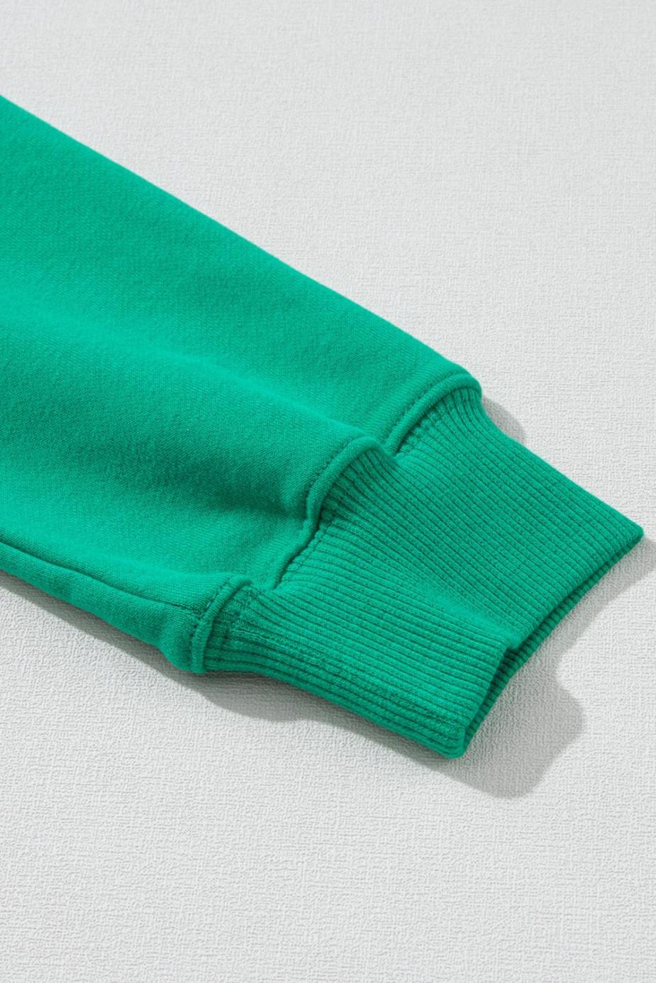 Sweatshirts & Hoodies | Green Merry Print Drop Sleeve Pullover Sweatshirt - Women