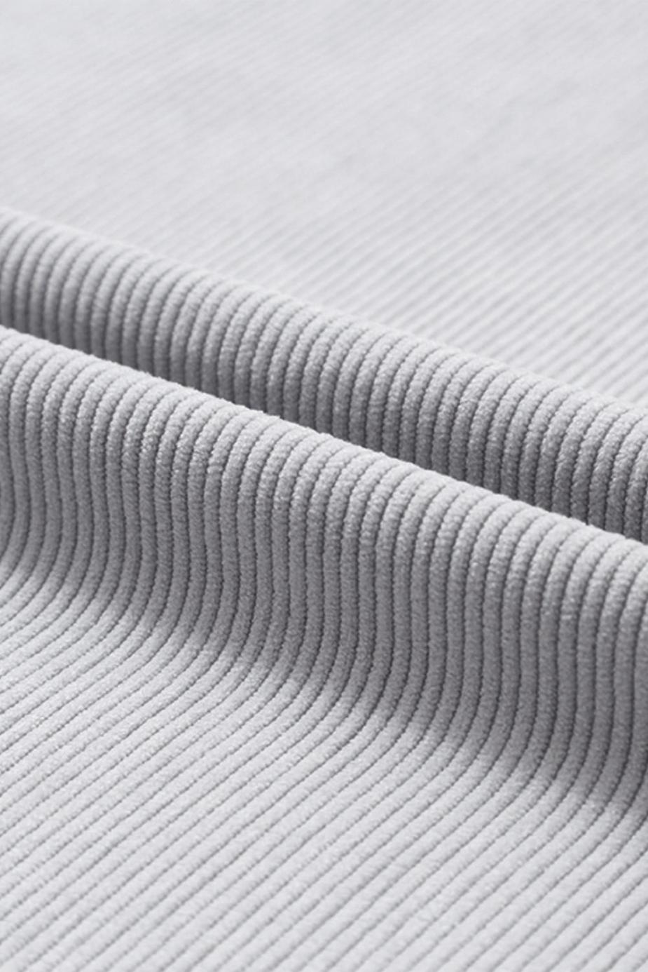 Sweatshirts & Hoodies | Light Grey Drop Shoulder Rib Knit Oversized Sweatshirt - Women