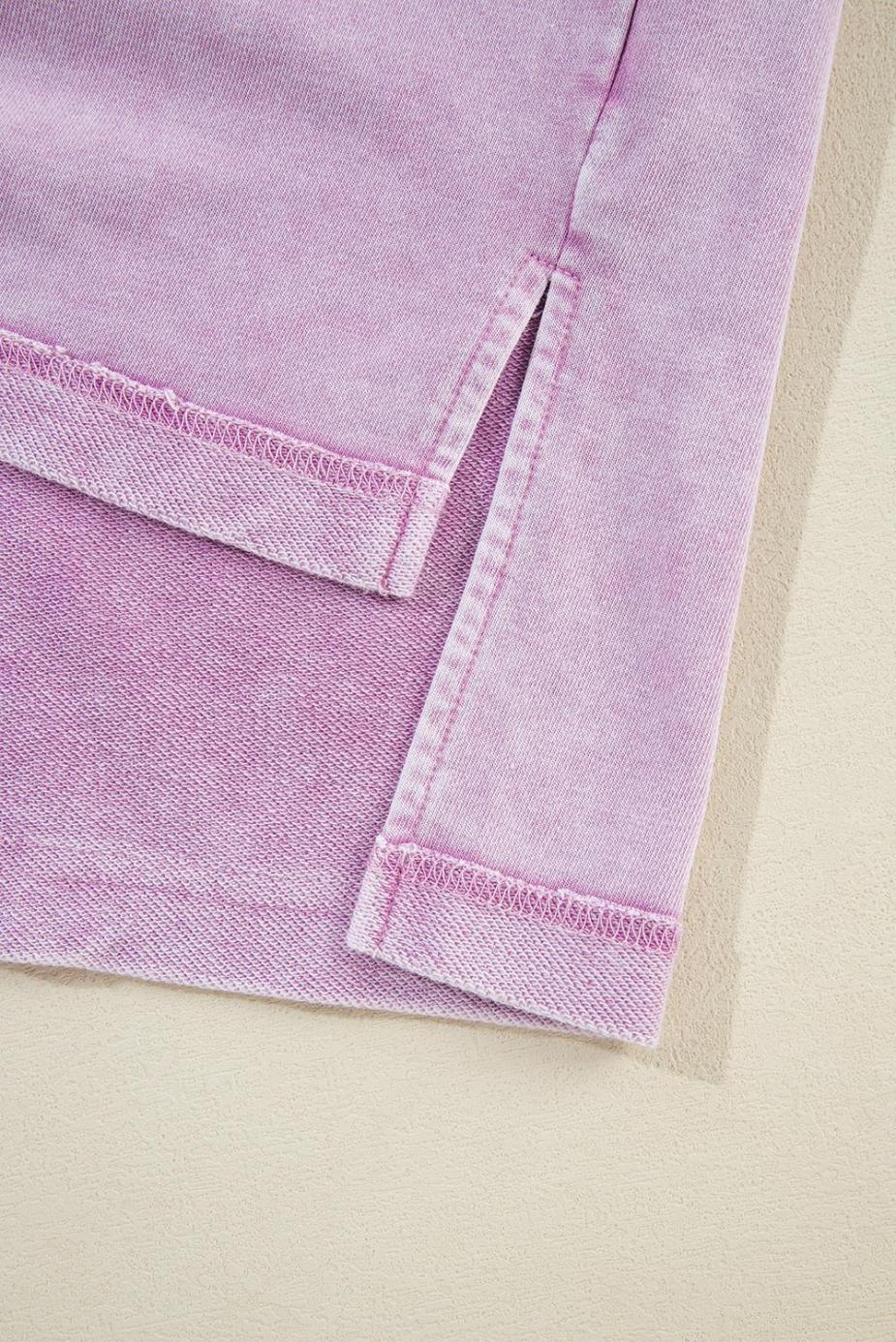 Sweatshirts & Hoodies | Orchid Petal Mineral Wash Drop Shoulder Oversized Sweatshirt - Women