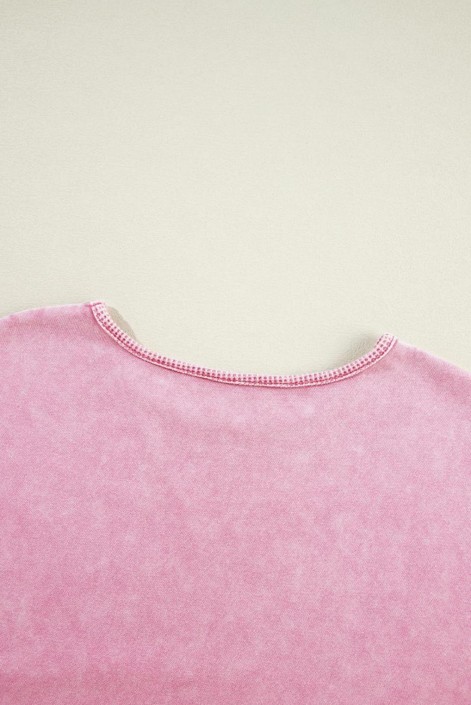 Sweatshirts & Hoodies | Strawberry Pink Mineral Wash Drop Shoulder Oversized Sweatshirt - Women