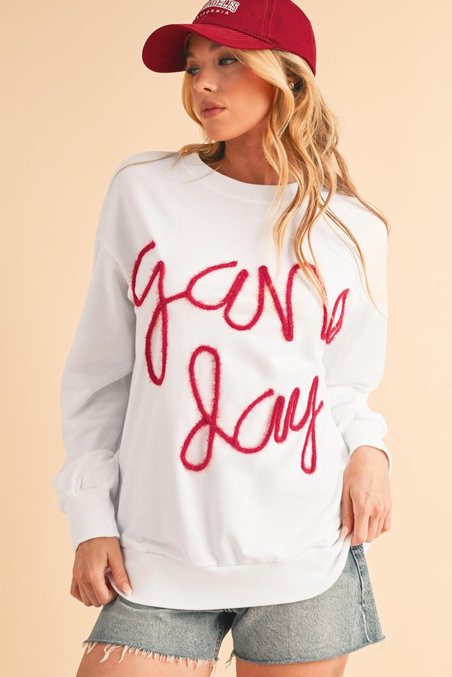 Sweatshirts & Hoodies | White Tinsel Game Day Drop Shoulder Sweatshirt - Women