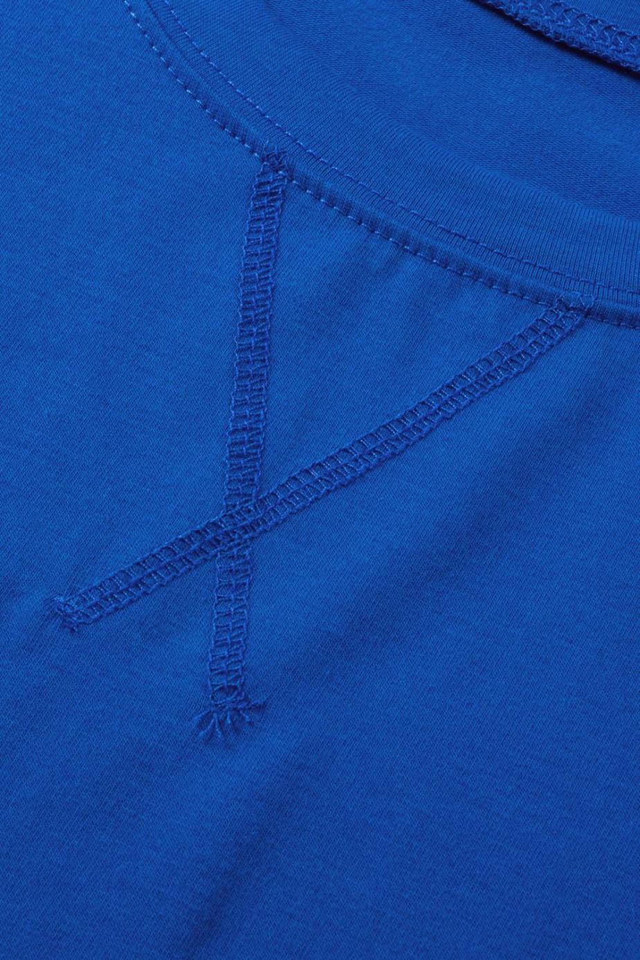 T Shirts | Dark Blue Solid Color Side Slit Tunic Top - Women