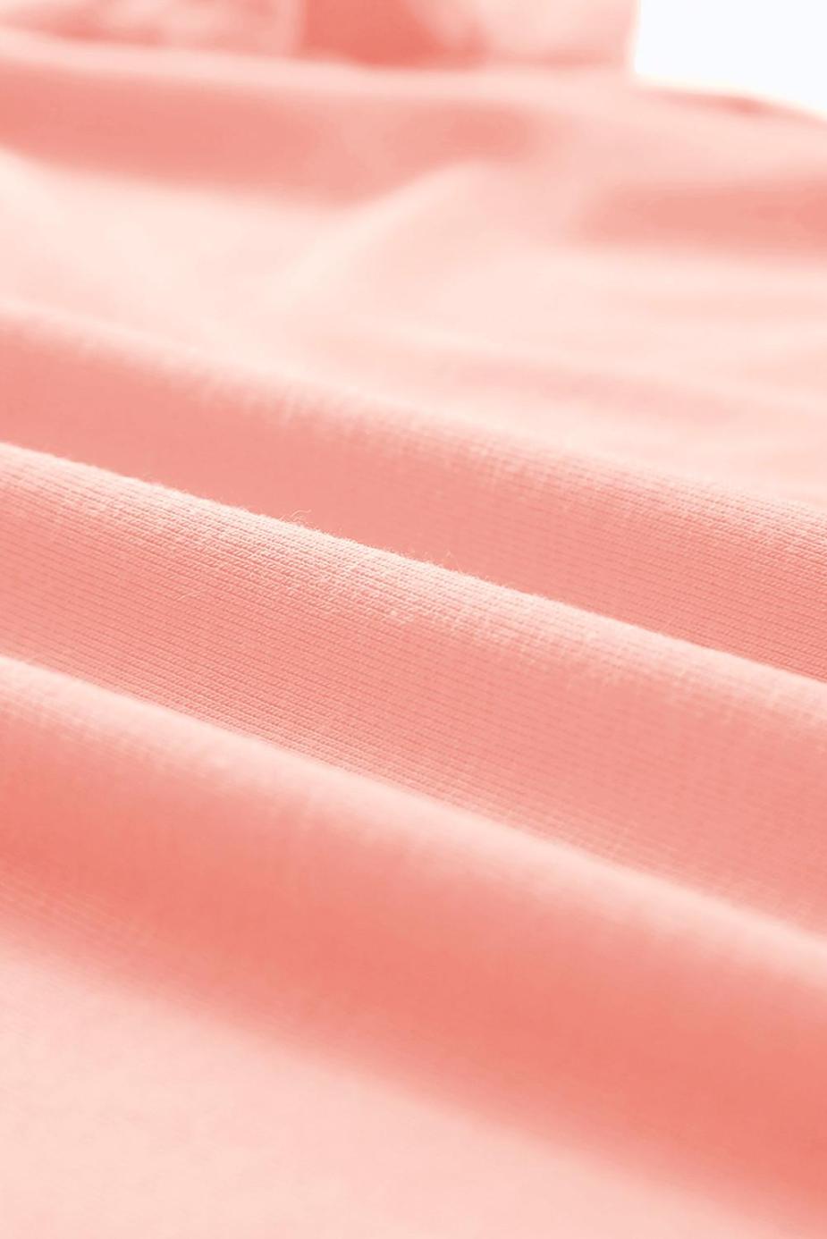 T Shirts | Pink Solid Color Basic Crew Neck Plain Tee - Women