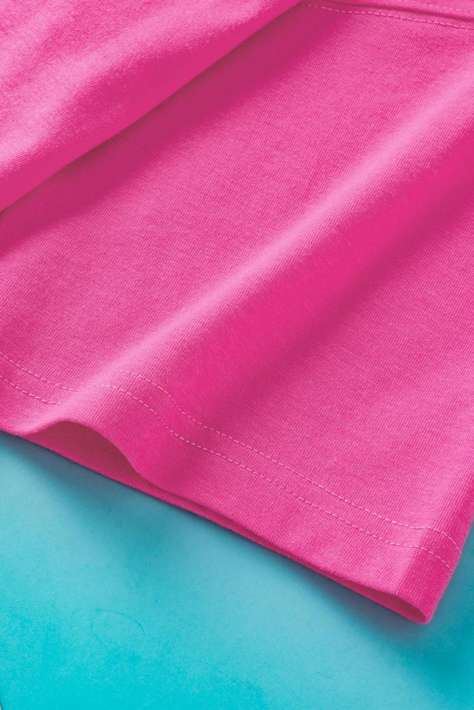 T Shirts | Rose Red Solid Color Side Slit Tunic Top - Women