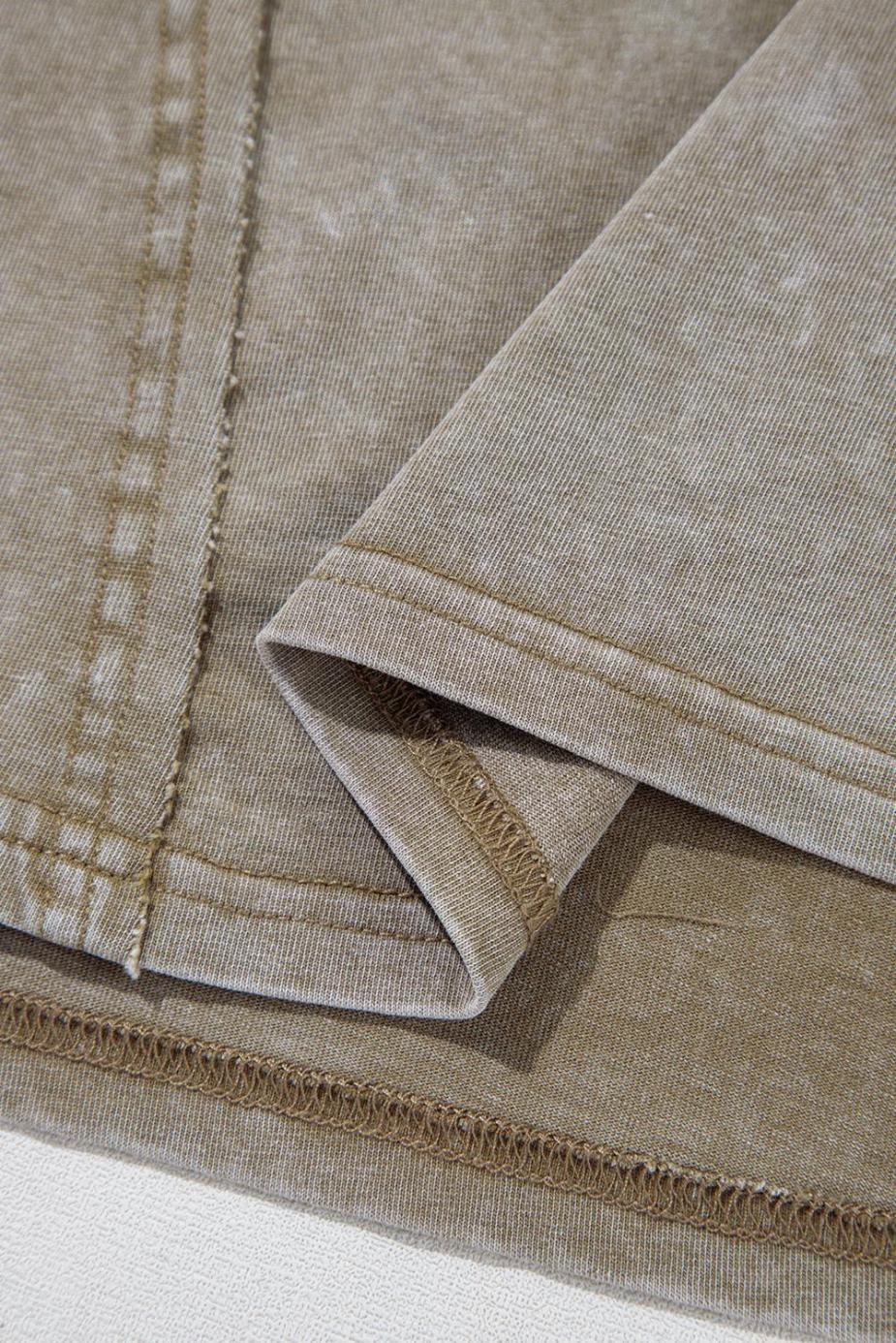 T Shirts | Sage Green Vintage Washed Dolman Sleeve Oversized T Shirt - Women