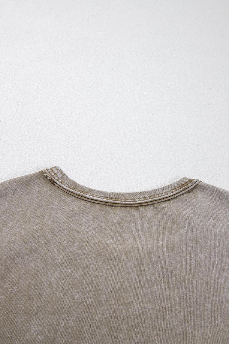 T Shirts | Sage Green Vintage Washed Dolman Sleeve Oversized T Shirt - Women