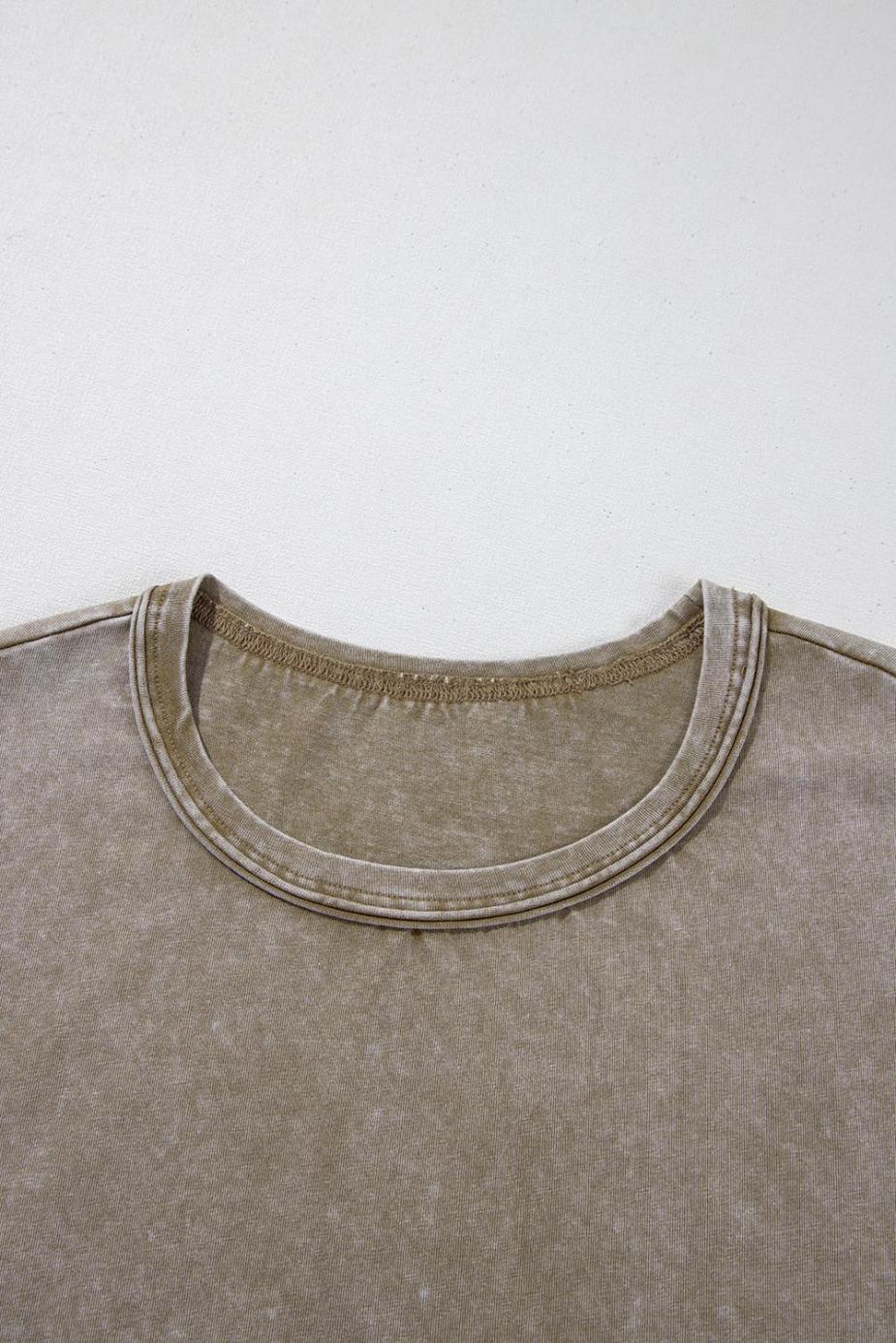 T Shirts | Sage Green Vintage Washed Dolman Sleeve Oversized T Shirt - Women