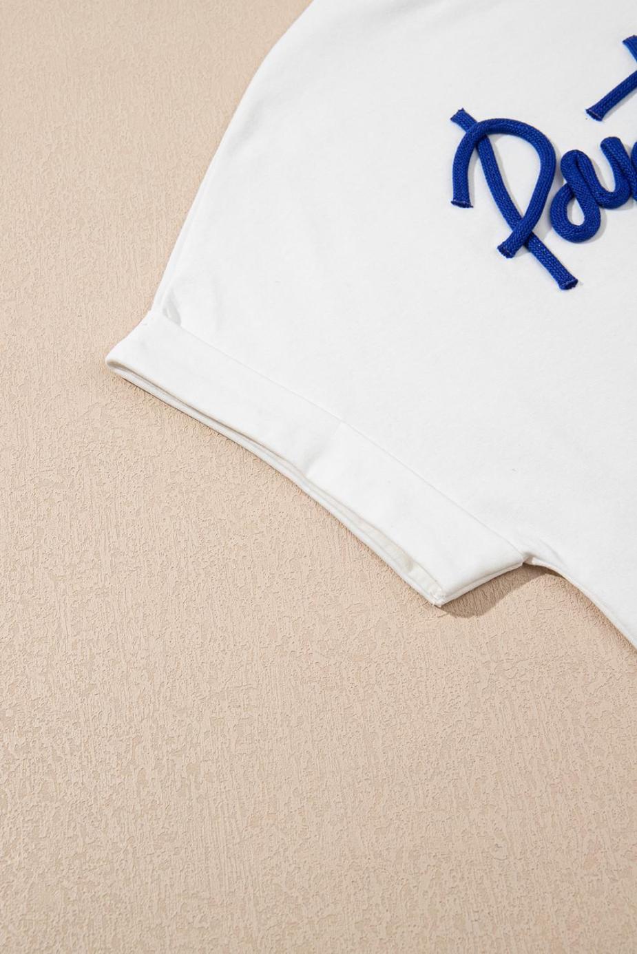 T Shirts | White Party In The Usa Letter Graphic T Shirt - Women