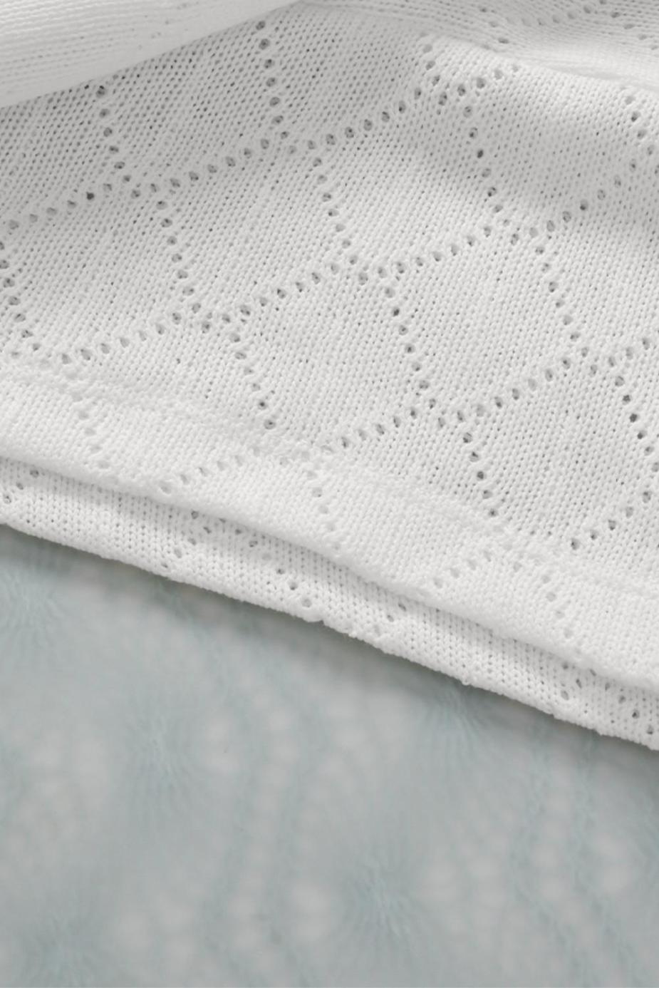 Knit Tops | White V Neck Side Slits Knitted Flowy Oversized Blouse - Women